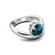 5 - Anahi 2.00 ct Blue Diamond Women Curve Solitaire Ring 