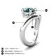 4 - Anahi 2.00 ct London Blue Topaz Women Curve Solitaire Ring 