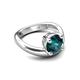 5 - Anahi 2.00 ct London Blue Topaz Women Curve Solitaire Ring 