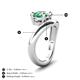 4 - Anahi 2.25 ct Created Alexandrite Women Curve Solitaire Ring 