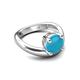 5 - Anahi 1.40 ct Turquoise Women Curve Solitaire Ring 