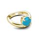 5 - Anahi 1.40 ct Turquoise Women Curve Solitaire Ring 