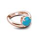 5 - Anahi 1.40 ct Turquoise Women Curve Solitaire Ring 