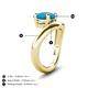 4 - Anahi 1.40 ct Turquoise Women Curve Solitaire Ring 