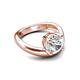 5 - Anahi 1.60 ct Moissanite Women Curve Solitaire Ring 