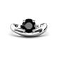1 - Anahi 2.00 ct Black Diamond Women Curve Solitaire Ring 