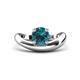 1 - Anahi 1.00 ct Blue Diamond Women Curve Solitaire Ring 