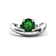 1 - Anahi 1.25 ct Created Emerald Women Curve Solitaire Ring 