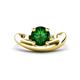 1 - Anahi 1.25 ct Created Emerald Women Curve Solitaire Ring 