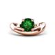 1 - Anahi 1.25 ct Created Emerald Women Curve Solitaire Ring 