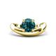 1 - Anahi 1.25 ct London Blue Topaz Women Curve Solitaire Ring 