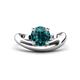 1 - Anahi 1.25 ct London Blue Topaz Women Curve Solitaire Ring 