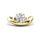 1 - Anahi 1.10 ct Moissanite Women Curve Solitaire Ring 