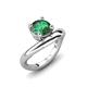 3 - Anahi 1.34 ct Created Alexandrite Women Curve Solitaire Ring 