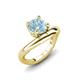 3 - Anahi 1.15 ct Aquamarine Women Curve Solitaire Ring 