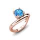 3 - Anahi 1.25 ct Blue Topaz Women Curve Solitaire Ring 