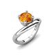 3 - Anahi 1.15 ct Citrine Women Curve Solitaire Ring 