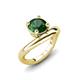 3 - Anahi 1.25 ct Created Emerald Women Curve Solitaire Ring 