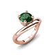 3 - Anahi 1.25 ct Created Emerald Women Curve Solitaire Ring 