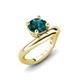 3 - Anahi 1.25 ct London Blue Topaz Women Curve Solitaire Ring 
