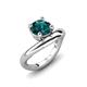 3 - Anahi 1.25 ct London Blue Topaz Women Curve Solitaire Ring 