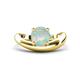 1 - Anahi 0.90 ct Opal Women Curve Solitaire Ring 