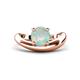 1 - Anahi 0.90 ct Opal Women Curve Solitaire Ring 