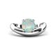 1 - Anahi 0.90 ct Opal Women Curve Solitaire Ring 