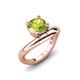 3 - Anahi 1.40 ct Peridot Women Curve Solitaire Ring 