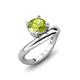 3 - Anahi 1.40 ct Peridot Women Curve Solitaire Ring 