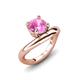 3 - Anahi 1.85 ct Created Pink Sapphire Women Curve Solitaire Ring 