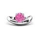 1 - Anahi 1.85 ct Created Pink Sapphire Women Curve Solitaire Ring 