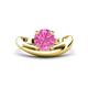 1 - Anahi 1.85 ct Created Pink Sapphire Women Curve Solitaire Ring 