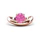 1 - Anahi 1.85 ct Created Pink Sapphire Women Curve Solitaire Ring 
