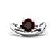 1 - Anahi 1.35 ct Red Garnet Women Curve Solitaire Ring 
