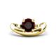 1 - Anahi 1.35 ct Red Garnet Women Curve Solitaire Ring 