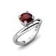 3 - Anahi 1.35 ct Red Garnet Women Curve Solitaire Ring 
