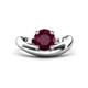 1 - Anahi 1.35 ct Rhodolite Garnet Women Curve Solitaire Ring 
