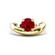 1 - Anahi 1.50 ct Created Ruby Women Curve Solitaire Ring 