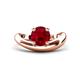 1 - Anahi 1.50 ct Created Ruby Women Curve Solitaire Ring 