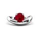 1 - Anahi 1.50 ct Created Ruby Women Curve Solitaire Ring 