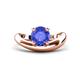 1 - Anahi 1.19 ct Tanzanite Women Curve Solitaire Ring 