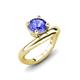 3 - Anahi 1.19 ct Tanzanite Women Curve Solitaire Ring 
