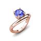 3 - Anahi 1.19 ct Tanzanite Women Curve Solitaire Ring 
