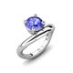 3 - Anahi 1.19 ct Tanzanite Women Curve Solitaire Ring 
