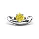 1 - Anahi 1.00 ct Yellow Diamond Women Curve Solitaire Ring 