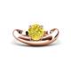 1 - Anahi 1.00 ct Yellow Diamond Women Curve Solitaire Ring 