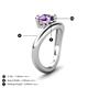 4 - Anahi 1.15 ct Amethyst Women Curve Solitaire Ring 