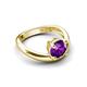 5 - Anahi 1.15 ct Amethyst Women Curve Solitaire Ring 