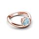 5 - Anahi 1.15 ct Aquamarine Women Curve Solitaire Ring 